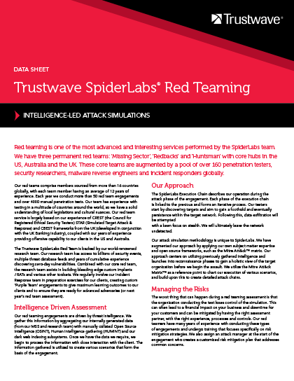 Trustwave SpiderLabs Red Teaming