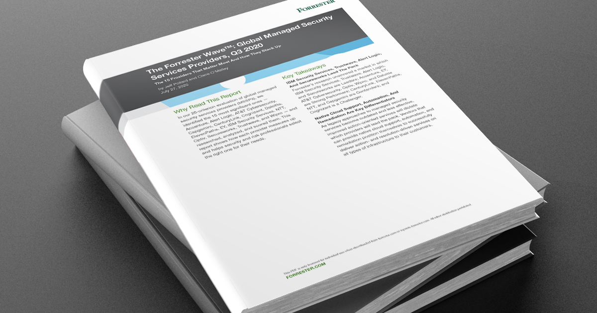 The Forrester Wave Global Managed Security Services Providers Q3 Trustwave